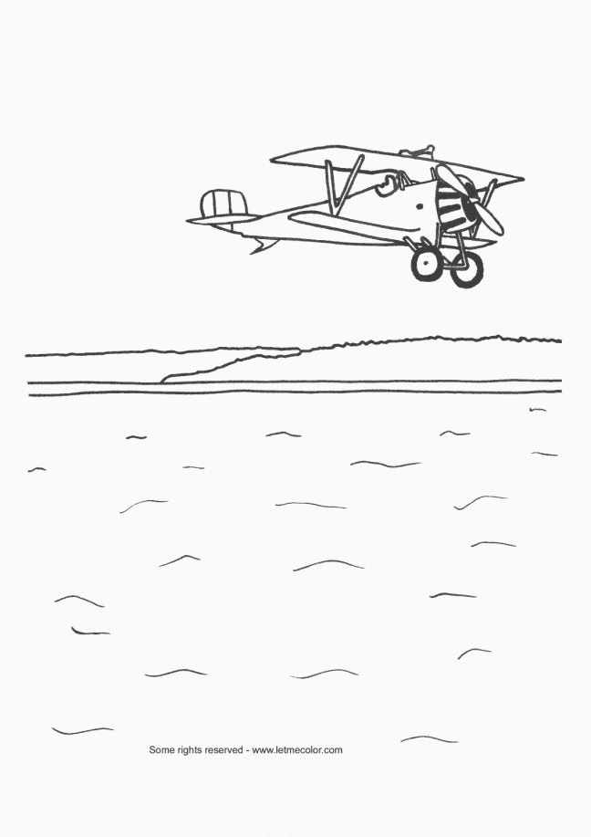 biplane_coloring_page